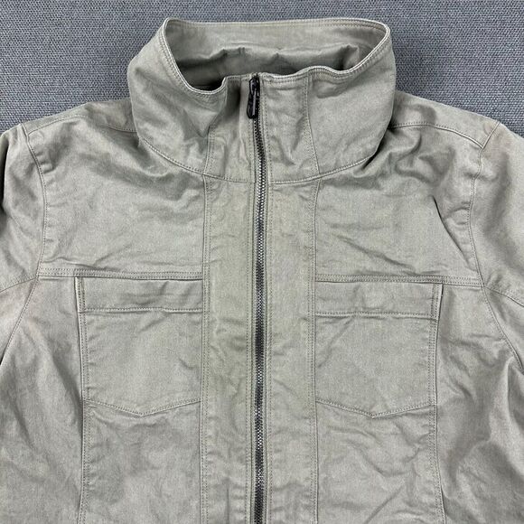 Kuhl Jacket Womens Small Flannel Lined Canvas Generatr Green Military Full Zip - Picture 4 of 10